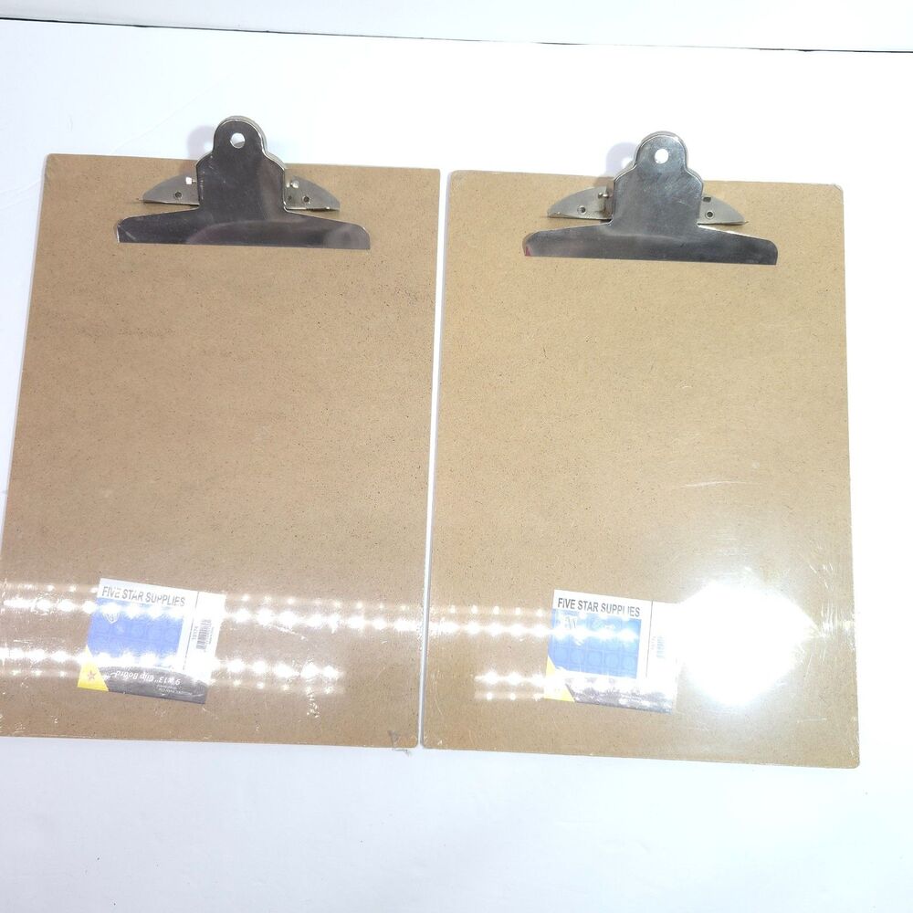 Wooden Clipboards 9x13 Lot of 2 9x13 Metal Clip Board Five Star Supplies New